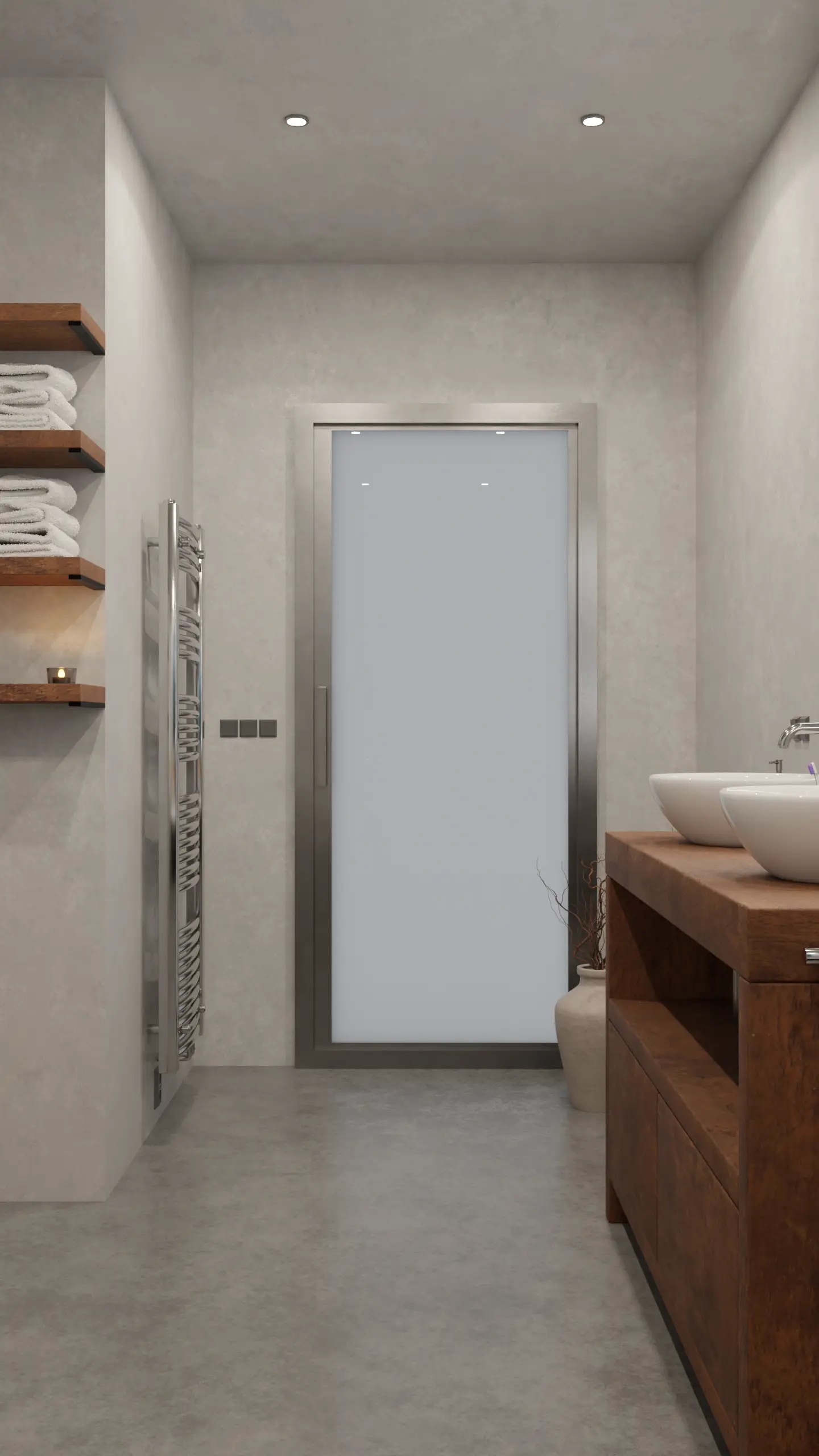 Koupelnový nábytek na míru – interiérová vizualizace